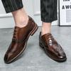 New British Gentleman Fashion Lace Up Brogues Oxford Shoes Black Brown Designer Formal Wedding Prom Dress Homecoming Footwear