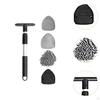 Car Window Cleaner Tool with Extendable Handle And 4 Washable Pads for Auto Detailing