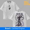 Jujutsu Kaisen Gojo Satoru Printed Tee Men Women Washed Cotton T Shirts Manga Vintage T Shirt Harajuku Male Casual Loose Tshirt