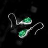 BELLA BOX Europe And The United States New Temperament Water Drop Shape Simulation Emerald Tourmaline Color Jewel Earrings Mother's Day Gift
