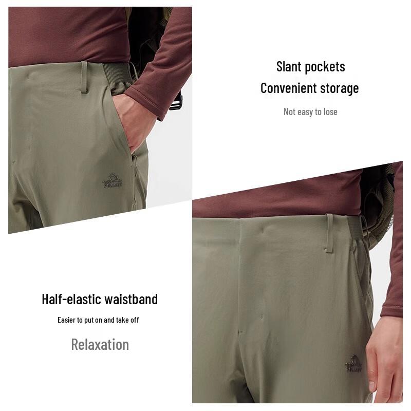 Pelliot Men's Softshell Outdoor Windproof High-Elastic Casual Pants