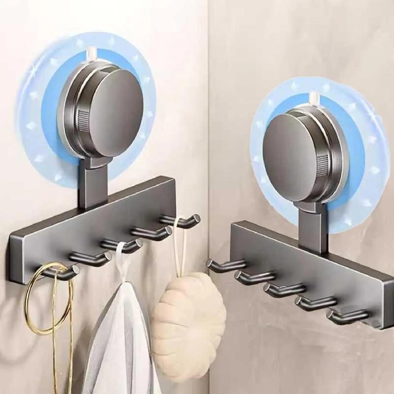 Suction Cup Hooks No Drill Bathroom Kitchen Wall Mount Hanger for Towels Coats Utensils Reusable Strong Grip On Tile Glass