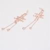 [Onm] Onm Design Long Drop Cubic Earrings - 92.5 Silver, Rose Gold (9593060)