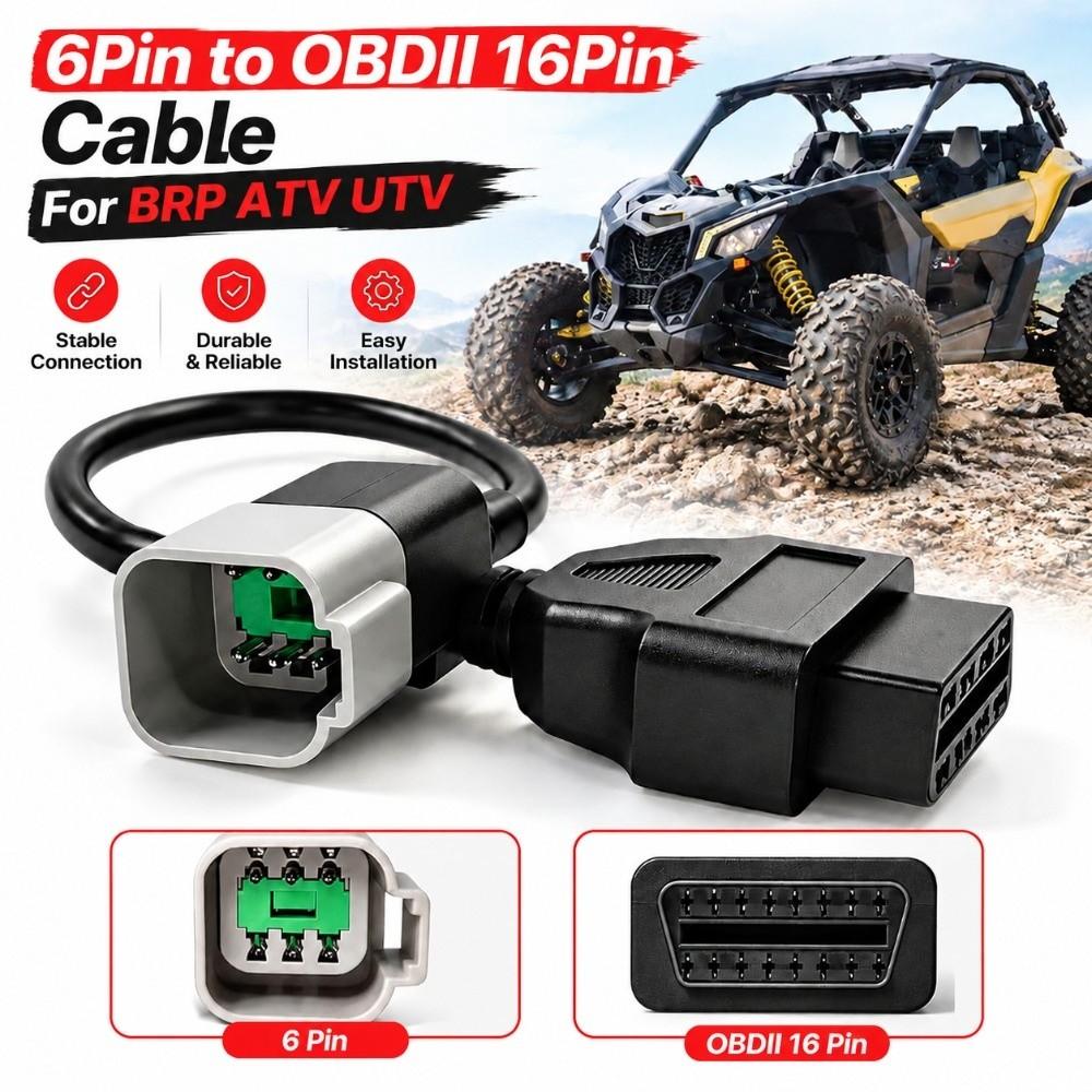 OBD2 OBD2 Adapter Cable Black Extension Cable Adapter Convenient ATV Scanner Cable
