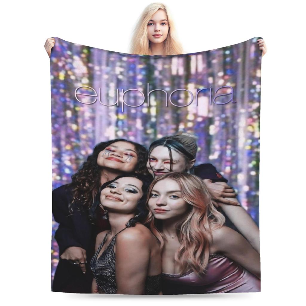 Comfortable Euphorias Season 3 Blanket Merch Bed Decorative Throw Blankets Lightweight Fleece for Car