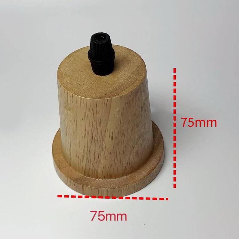 Simple Wooden E27 Socket Lamp Holder Ceiling Light Base Adapter Easy Install for Home Office Reading Area Fixtures