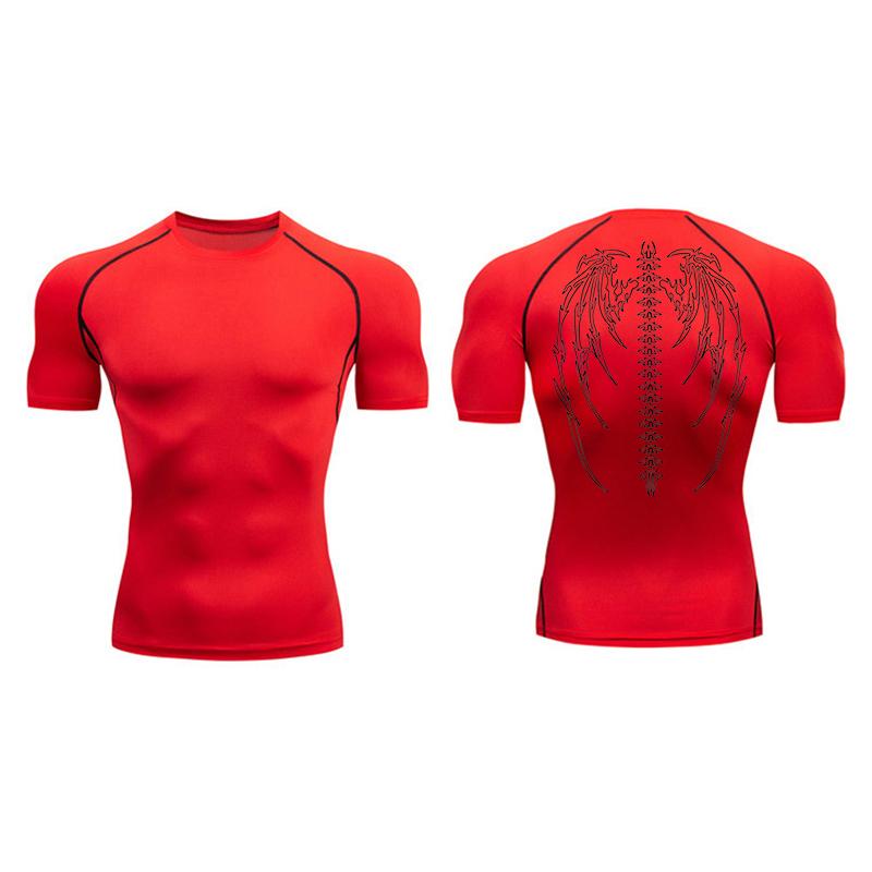 Graphic Compression Shirts for Men Short Sleeve Rash Guard Gym Workout Tshirt Tees Athletic Quick Dry Baselayer Undershirts Tops