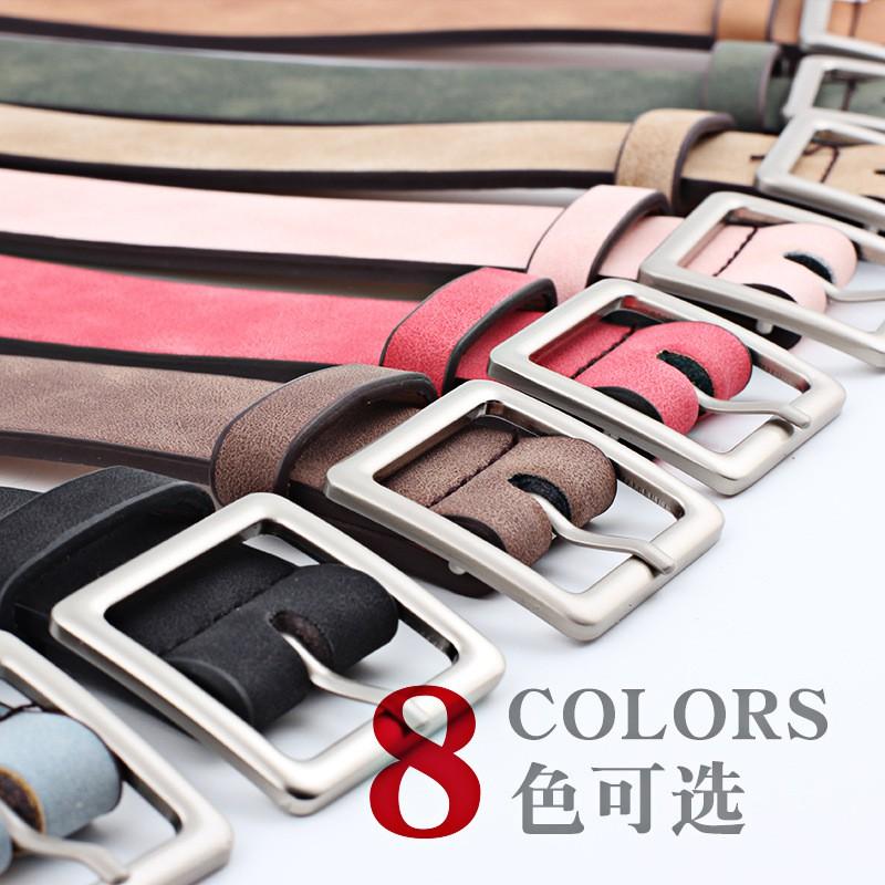 Womens Square Buckle PU Belt In Minimalist Streetwear Style Adjustable Waistband Casual Outfits Coffee White Beige Pink