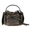 Magnetic Button Closure Multi-Pocket Leather Shoulder Crossbody Handbag Women Handbags Brown A10372AIP