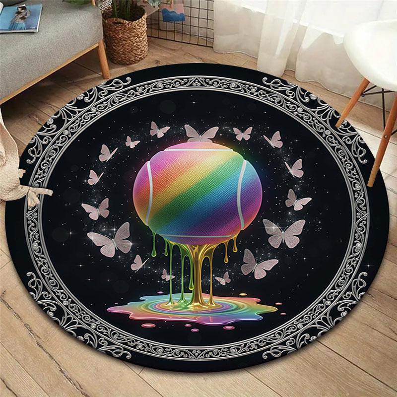 

BrilliantBallSports Round Area Rug,Carpet Rug for Living Room Bedroom Sofa Playroom Decor,Non-slip Floor Mat 80cmx80cm