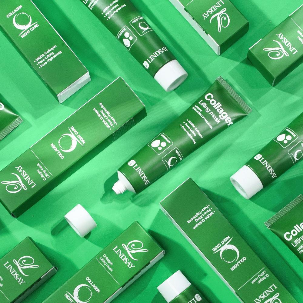 LINDSAY Collagen Lifting Wrapping Mask + Silicone Pack Brush