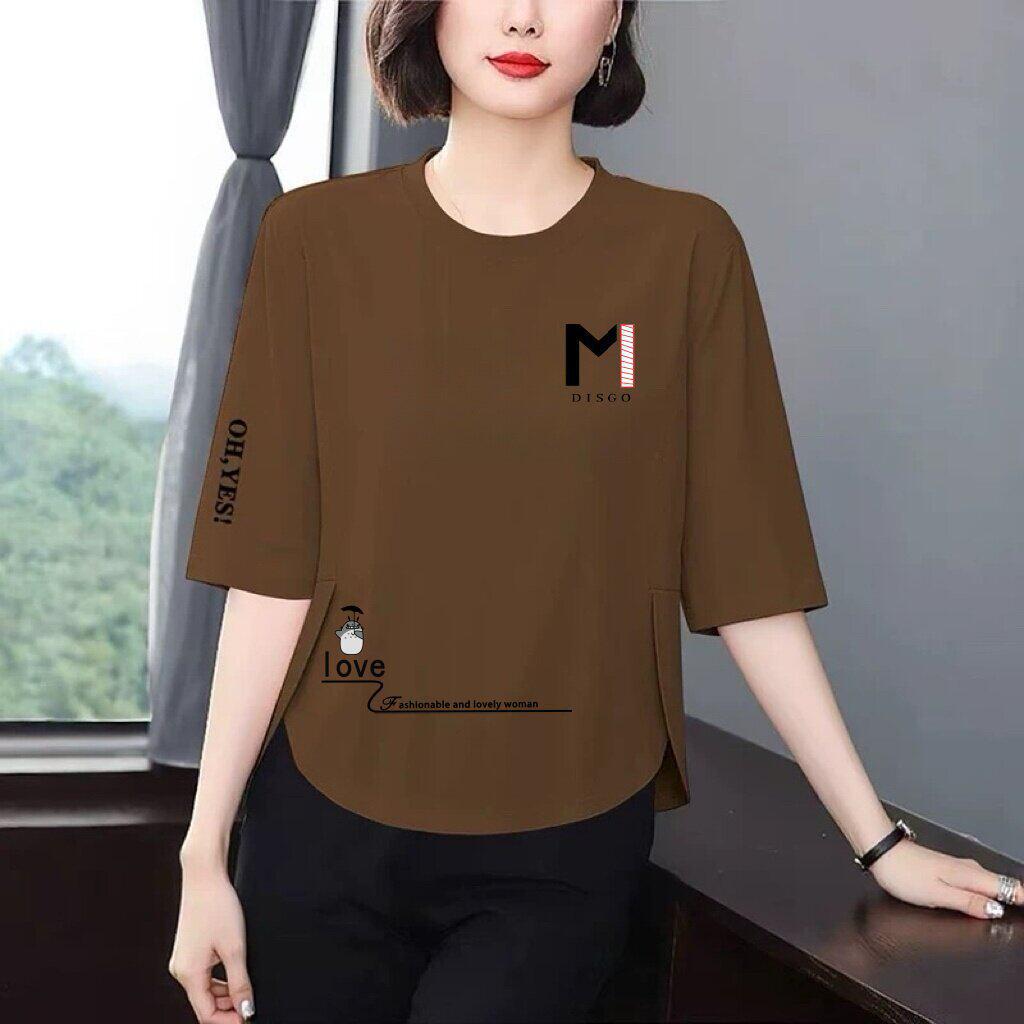 2026 Women's Stylish Summer Three-Quarter Sleeve Slimming Top – Flaw-Hiding, Versatile, Age-Defying Casual Wear