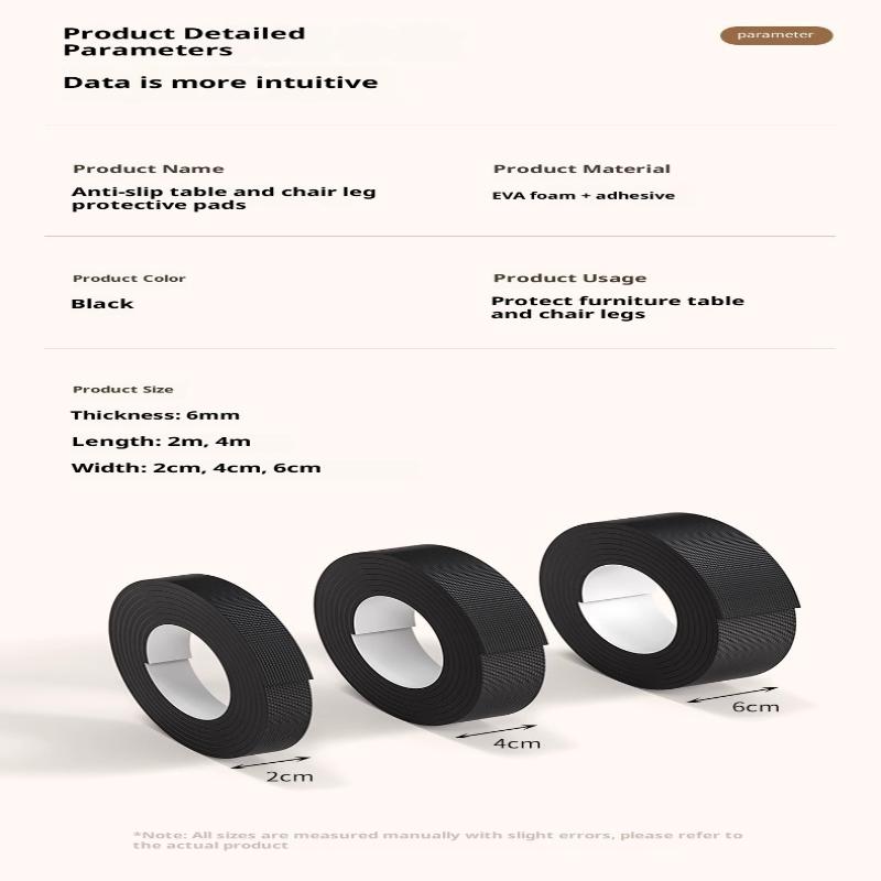 Non Slip Furniture Pads Self Adhesive Rubber Furniture Leg Protectors Heavy Duty Floor Protectors For Chairs Tables Sofas Floors
