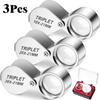 Portable Foldable Jeweler Loupe 10/20/30X Triplet Magnifier Pocket Magnifying Glass for Diamond Gem Jewelry Identification