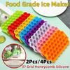 4Pcs Silicone 37 Grid Ice Cube MoldLarge-capacity Ice Tray Mold Reusable Food Grade Ice Maker with Lids Popsicle Mould