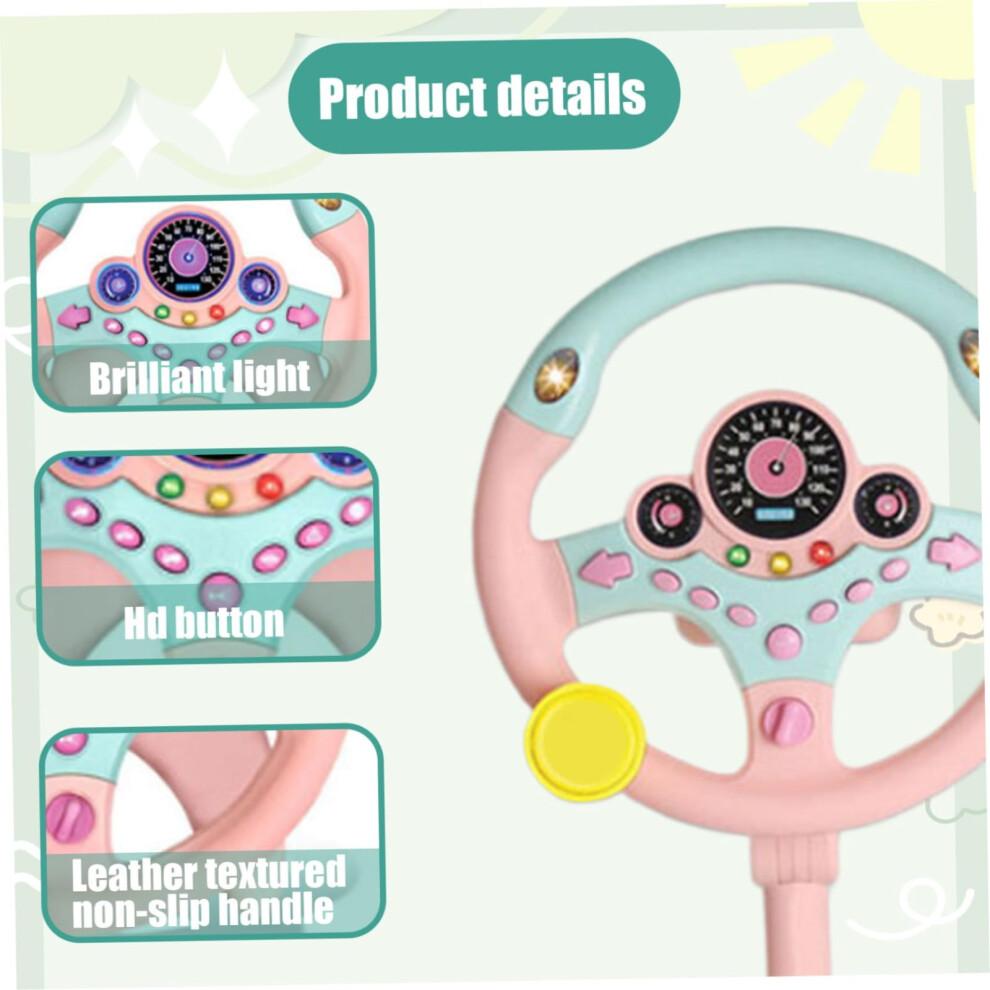 Spielzeug für Kinder - 9-Zoll-Volante Giocattolo mit Musik - Interaktives Lenkradspielzeug für Kinder