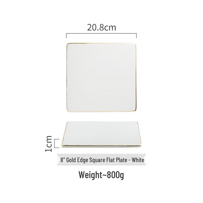 Wuhe Japanese Light Luxury Bone China Dinner Plate