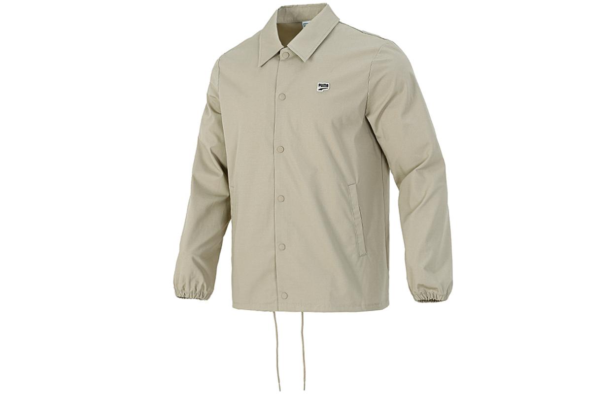 PUMA Jackets Men s Khaki Lapel Moderate Other 532172-42 S