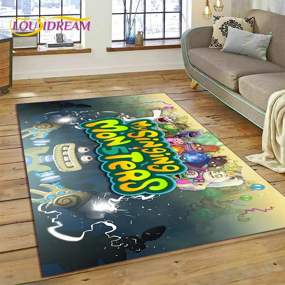 3D-Spiel „My Singing Monsters“ Cartoon-Teppich für Schlafzimmer, Wohnzimmer, Zuhause, Sofa-Dekoration, Kinderspiel, große Dekor-Bodenmatte