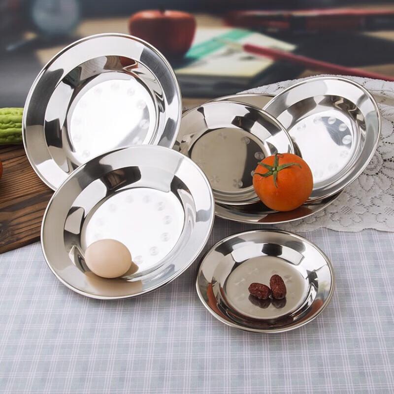 Supercloud 304 Stainless Steel Round Serving Plates