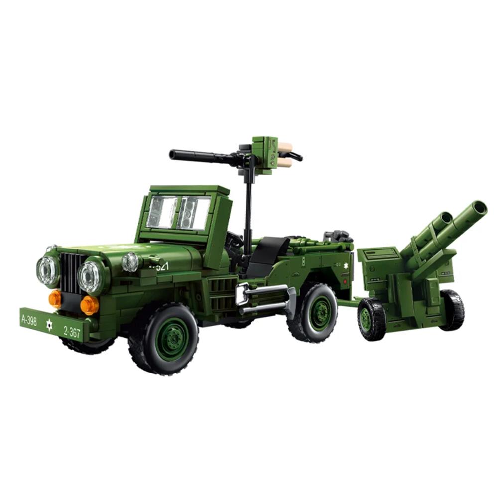 Military MOC Army Main Battle Tank Armored Vehicle Fighter Soldiers Figures Building Blocks Bricks Set Toys