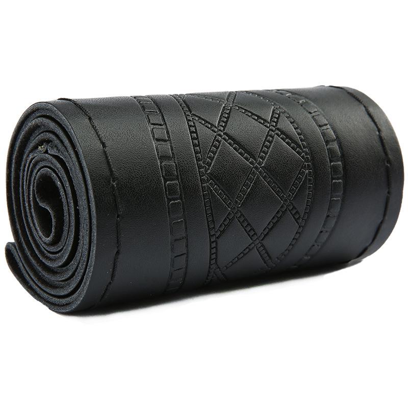 Echtes Rindsleder, geprägt, handgenäht, Lenkradbezug, modisch, atmungsaktiv, Griffbezug, Four Seasons GM Innenausstattung