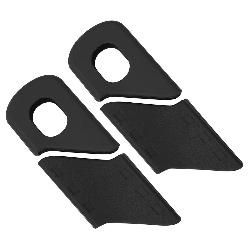 4PCS Silicone Bike Crank Protection Sleeve Arm Boots Protector Bicycle Accessory (Black)