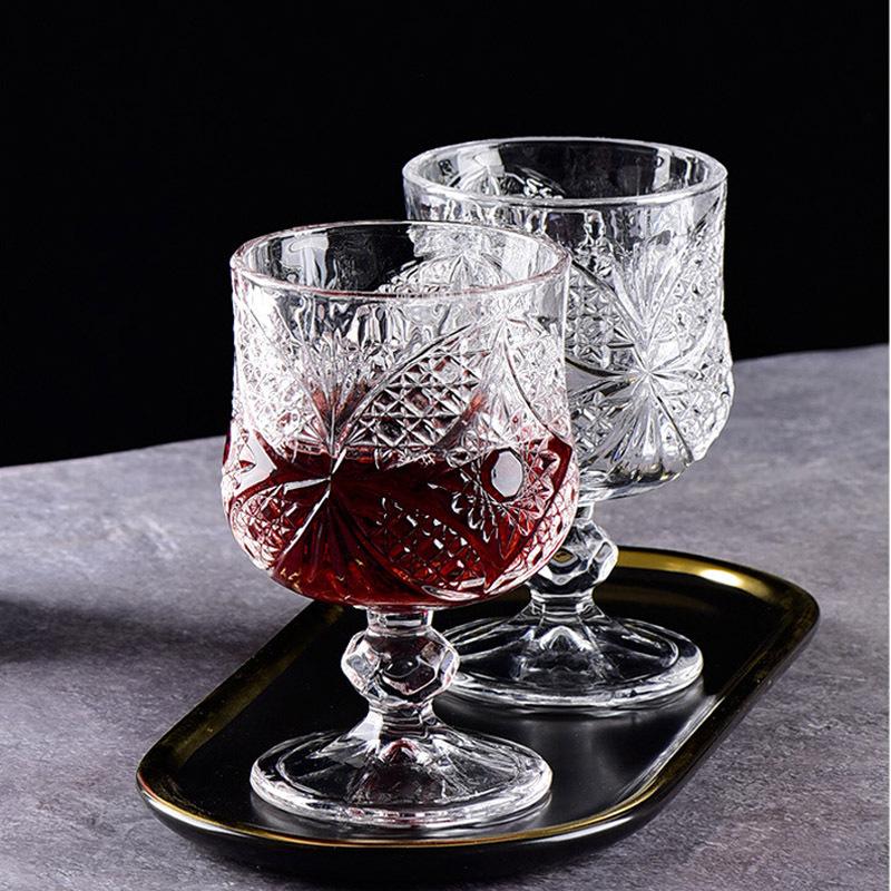 6pcsx34/45ML Lead Free European Design Chinese Old Fashioned Shot Glasses for Liquor Vodka Spirit Drinkware