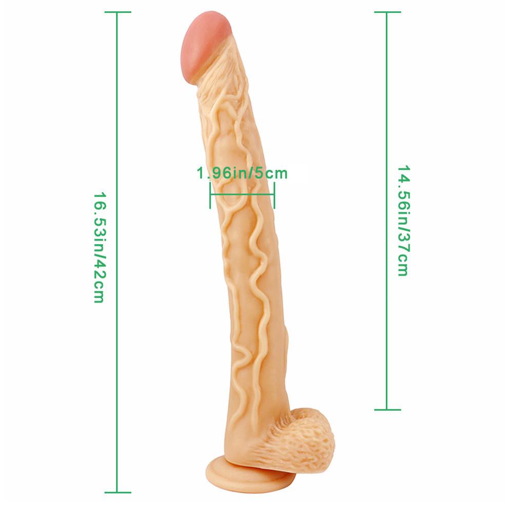 Lengthen Realistic Simulation Big Dildo with Strap Penis Sex Toy Female Vaginal Anal Masturbator with Suction Cup Lesbian