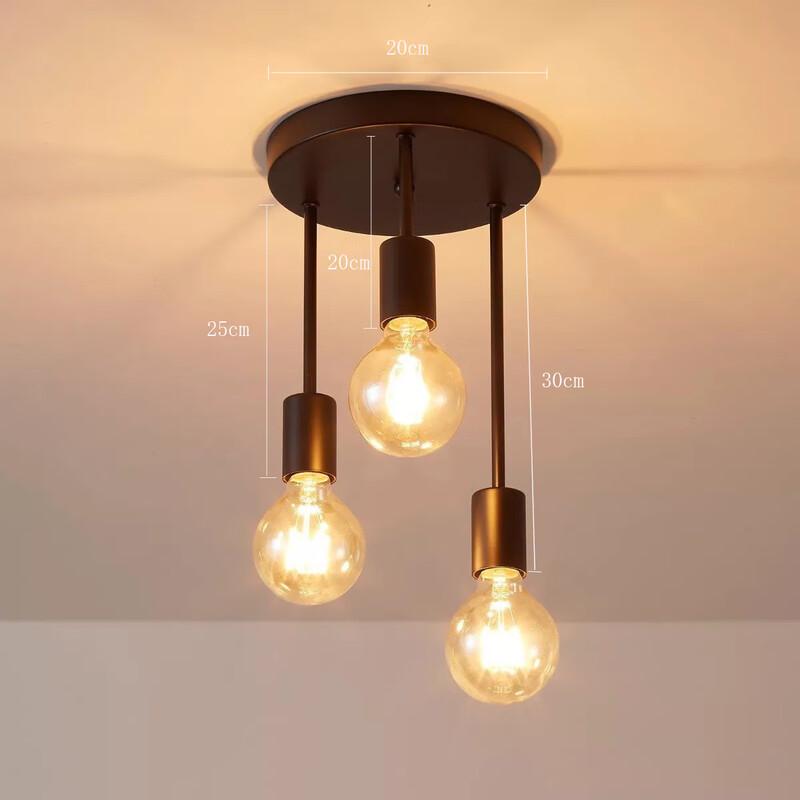 

Oeny 3-Light Black Iron Art Ceiling Pendant Lamp