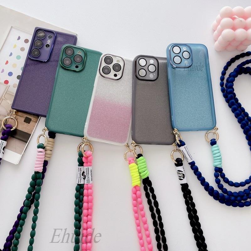 Plush Strap Case For Xiaomi POCO X6 Pro F6 M6 X5 F5 X3 F3 Redmi Note 13 Pro Plus Glitter Soft TPU Cute Crossbody Lanyard Cover