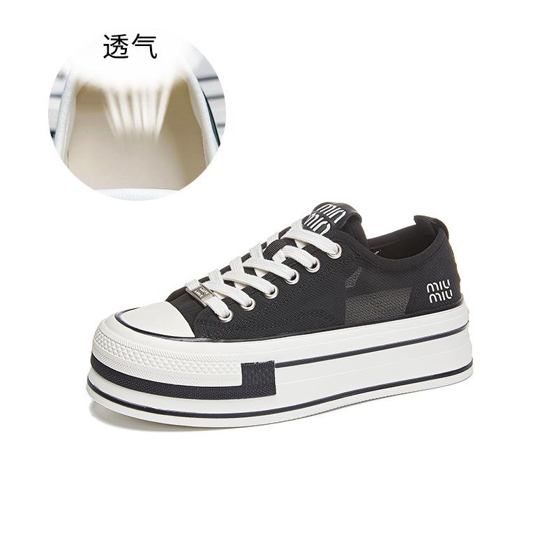 

Platform white shoes women s 2025 summer new mesh breathable sports board shoes women s height-increasing casual shoes muffin women s shoes 40 чёрный