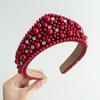 Baroque Fabric Hair Bands Elastic Hair Hoop New Pearl Headband  Headwear