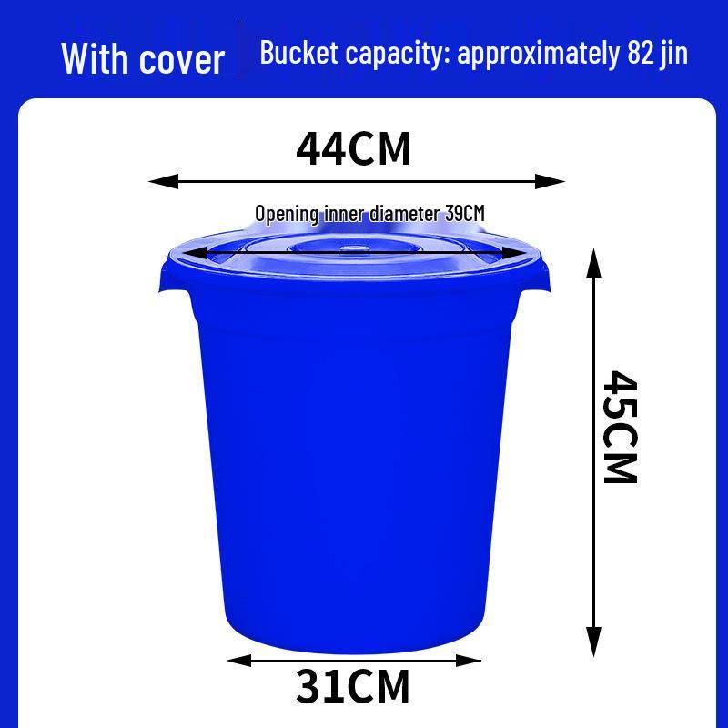 Durable Round Plastic Bucket with Lid for Household Water Storage, Large & Extra-Large Capacity