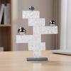 Geometric Sculpture with Mirrored Base Modern Decor Sleek for Reception Area
