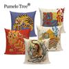 Cartoon Tiger Throw Pillow Case Lion Dance Cover for Pillow Lion Animal Pillows for Decoration Cushions Bed Sofa Cushion Cover