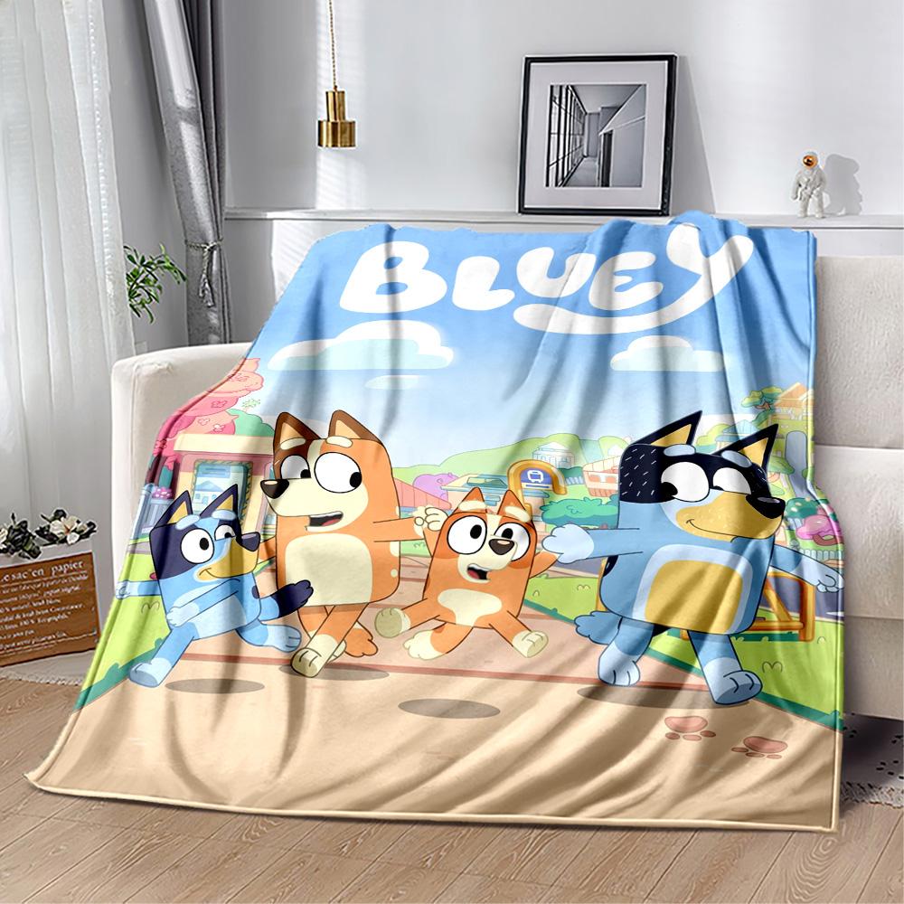 Bluey Friends Adventure Blanket Soft Warm Cozy Perfect for Sofa Office Livingroom Four Seasons Universal Modern Gifts For Family Or Friends