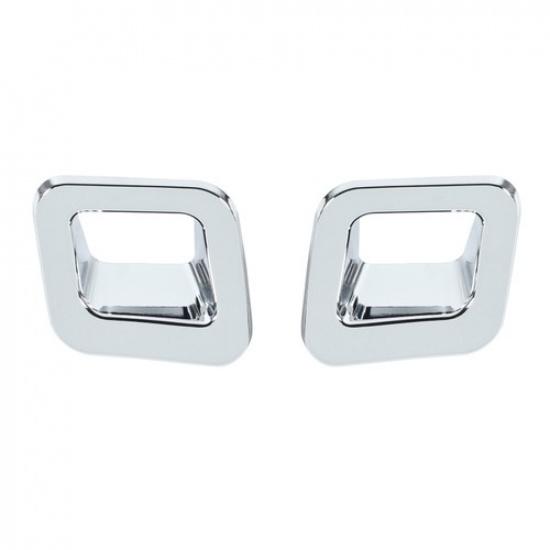 

2PCS Rear License Plate Lamp Light Decor Cover Trim For Dodge Ram 1500 2010-2017 Chrome