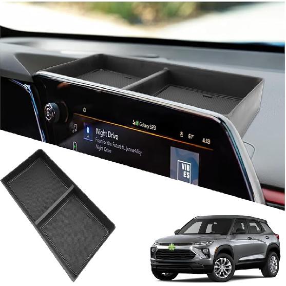 Ruiya 2023-2026 Toyota Prius Behind Screen Organizer,for Toyota Prius 2026 Accessories Dash Storage Tray Compatible with 2023 2024 2025 2026 Toyota 2024+ Chevy Trax