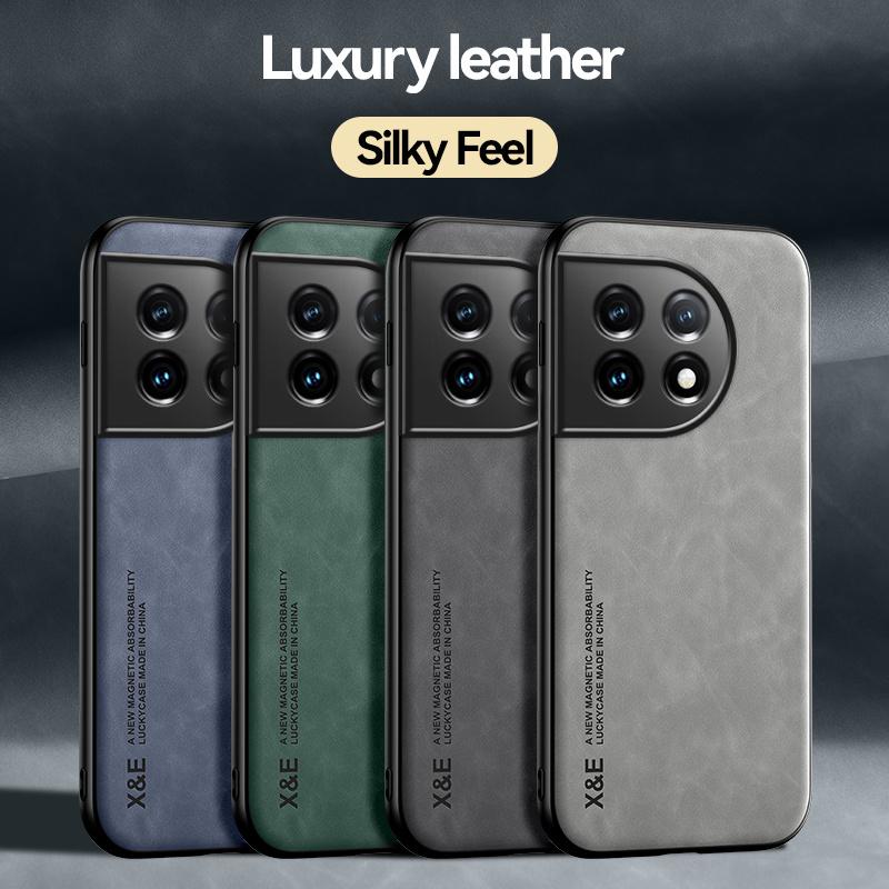 Funda For OnePlus 11 5G Case Car Magnetic Holder Leather Phone Cover For One Plus 11 OnePlus11 Shockproof Silicone Protect Coque