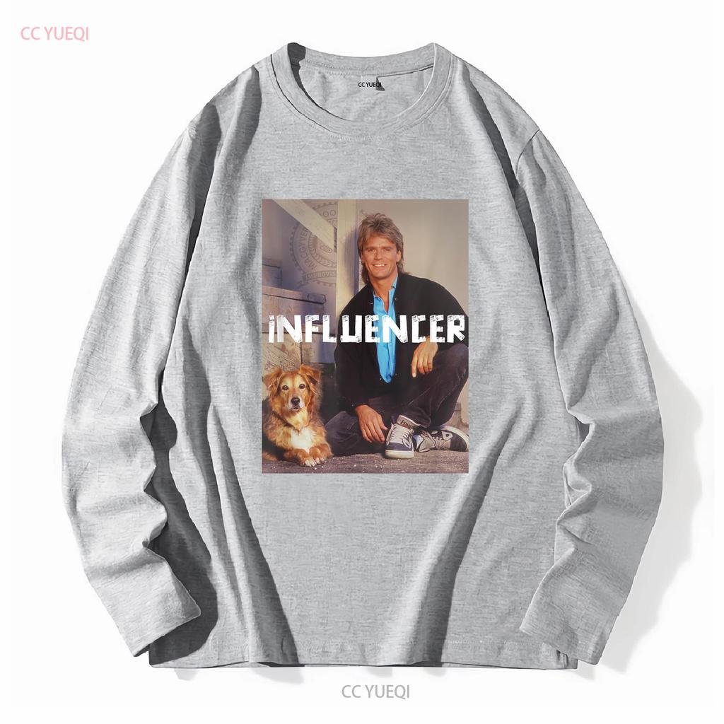 Macgyver Influencer Tričko Dospělý Dítě dlouhý nebo krátký rukáv vintage Vyprané designové oblečení Pohodlné Pružné