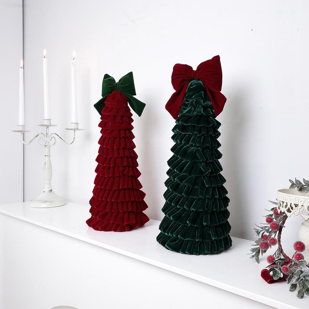 Christmas Cone Tree Desktop Ornament - Festive Party Decoration