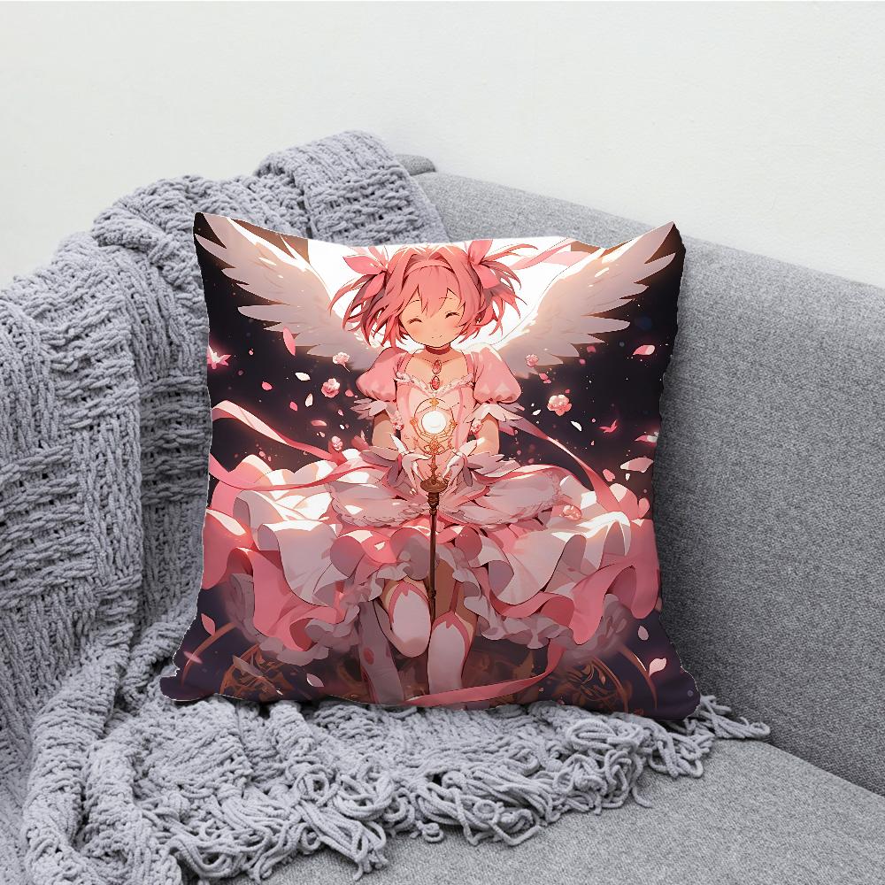 Puella Magi Madoka Magica Pillow Case Soft Cushion Cases for Farmhouse Sofa Decor Home Decorations and Protector Pillow Case