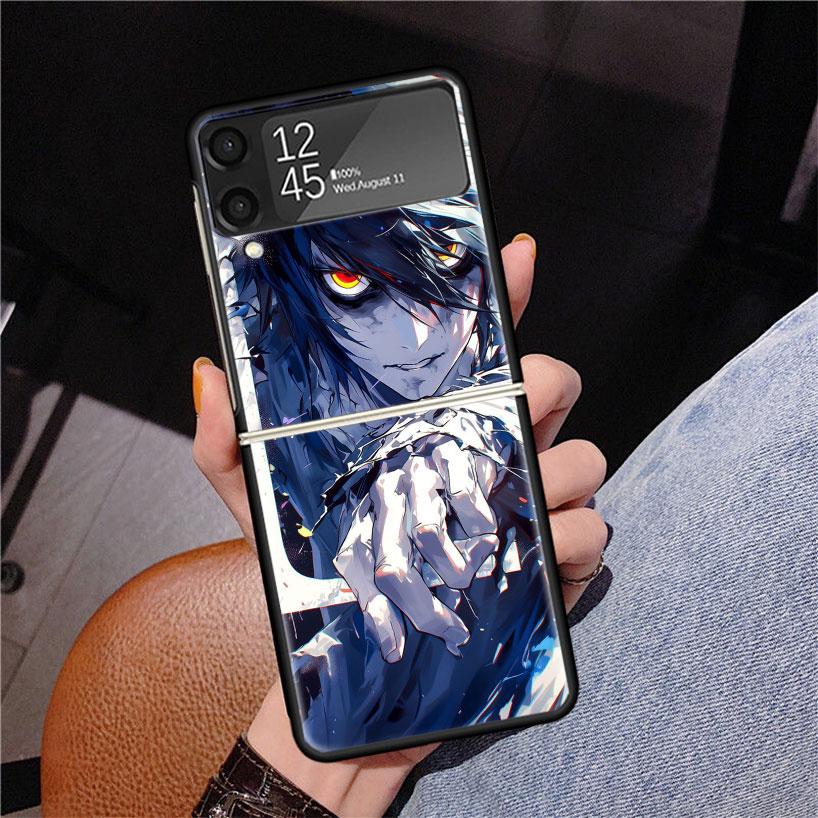 N-Note D-Death L Lawliet Phone Case For Samsung Z Flip 7 6 5 4 3 Galaxy ZFlip7 ZFlip6 ZFlip5 ZFlip4 ZFlip3 5G Print Cover