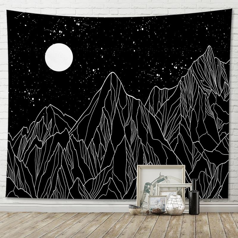 Beautiful Tapestry Room Decoration Abstract Mountain View Home Wall Hanging Background Cloth