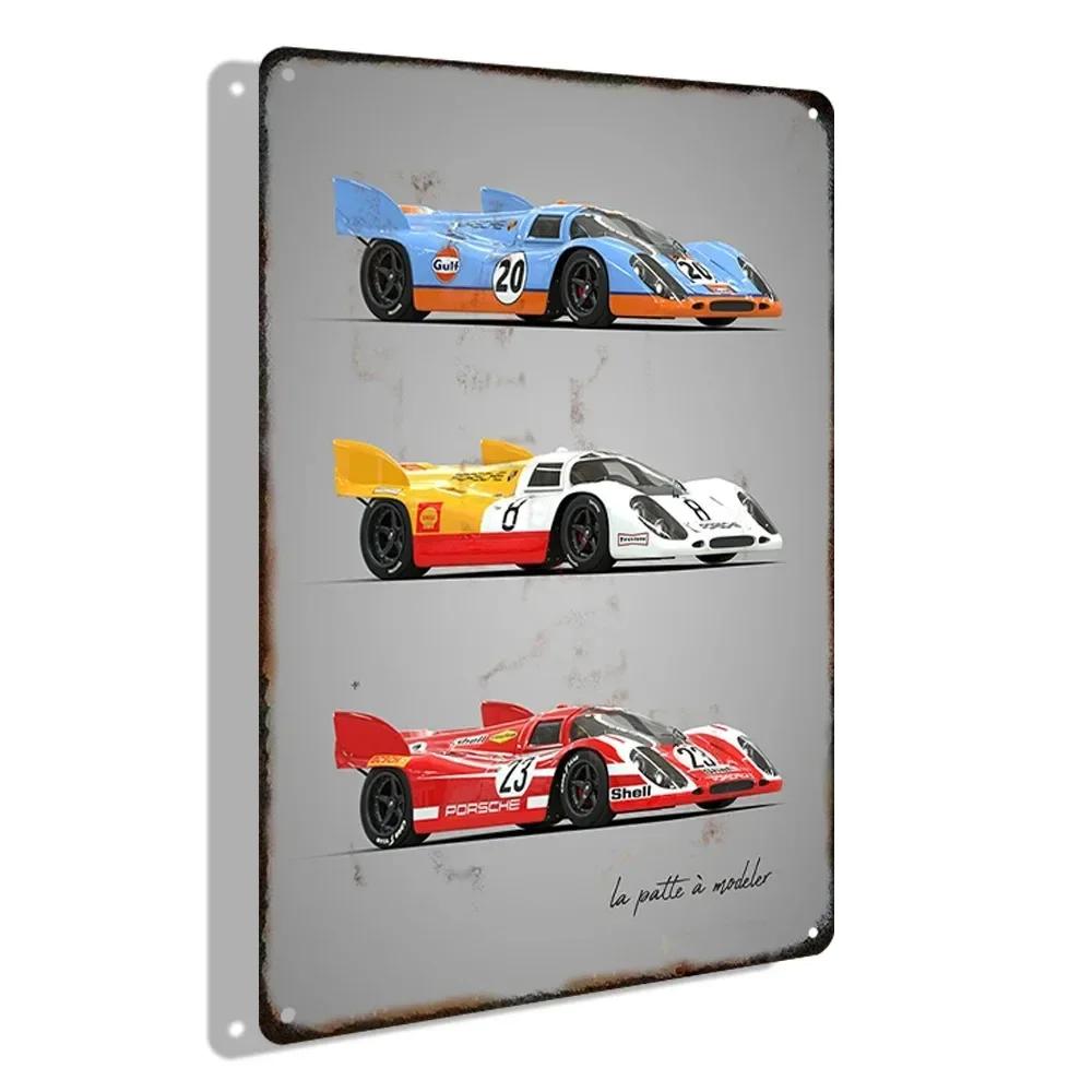 F1 Racing Posters Vintage Metal Tin Signs Decor World Famous Cars Retro Decorative Tin Sign Auto Club Pub Bar Room Wall Art