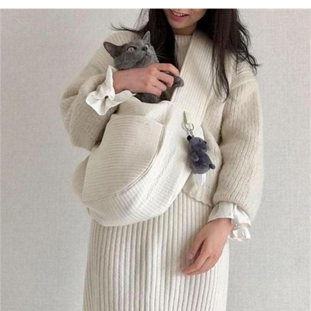 Backpack Bag Cat Dog Comfort Breathable One Shoulder Crossbody Bag Outdoor Travel Dog Cat Canvas Crossbody Bags Pet Supplies