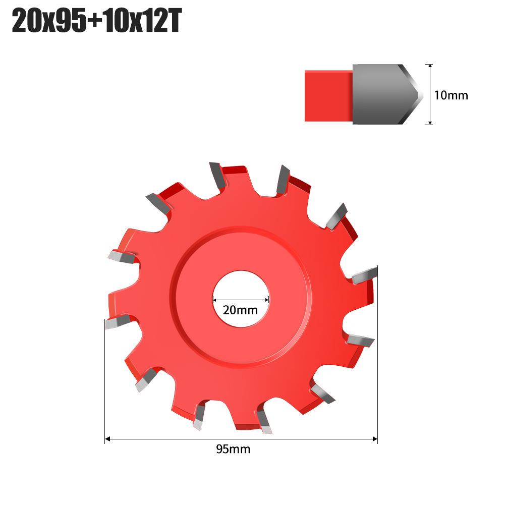 

Фреза для пазования алюминиево-пластиковых листов 90 градусов УФ-типа, фреза для пазования, пильный диск для пазования, специальное складное режущее лезвие под прямым углом, с круглым дном V type [20 * 95 + 10 * 12T]