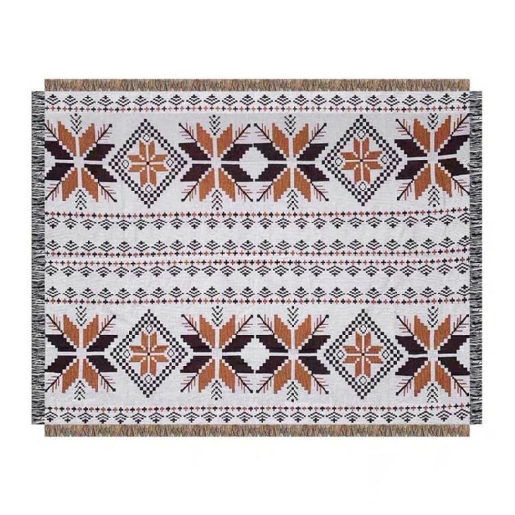 Ethnic Blanket Campings Picnics Mat Travel Rugs with Tassels Campings Equipment