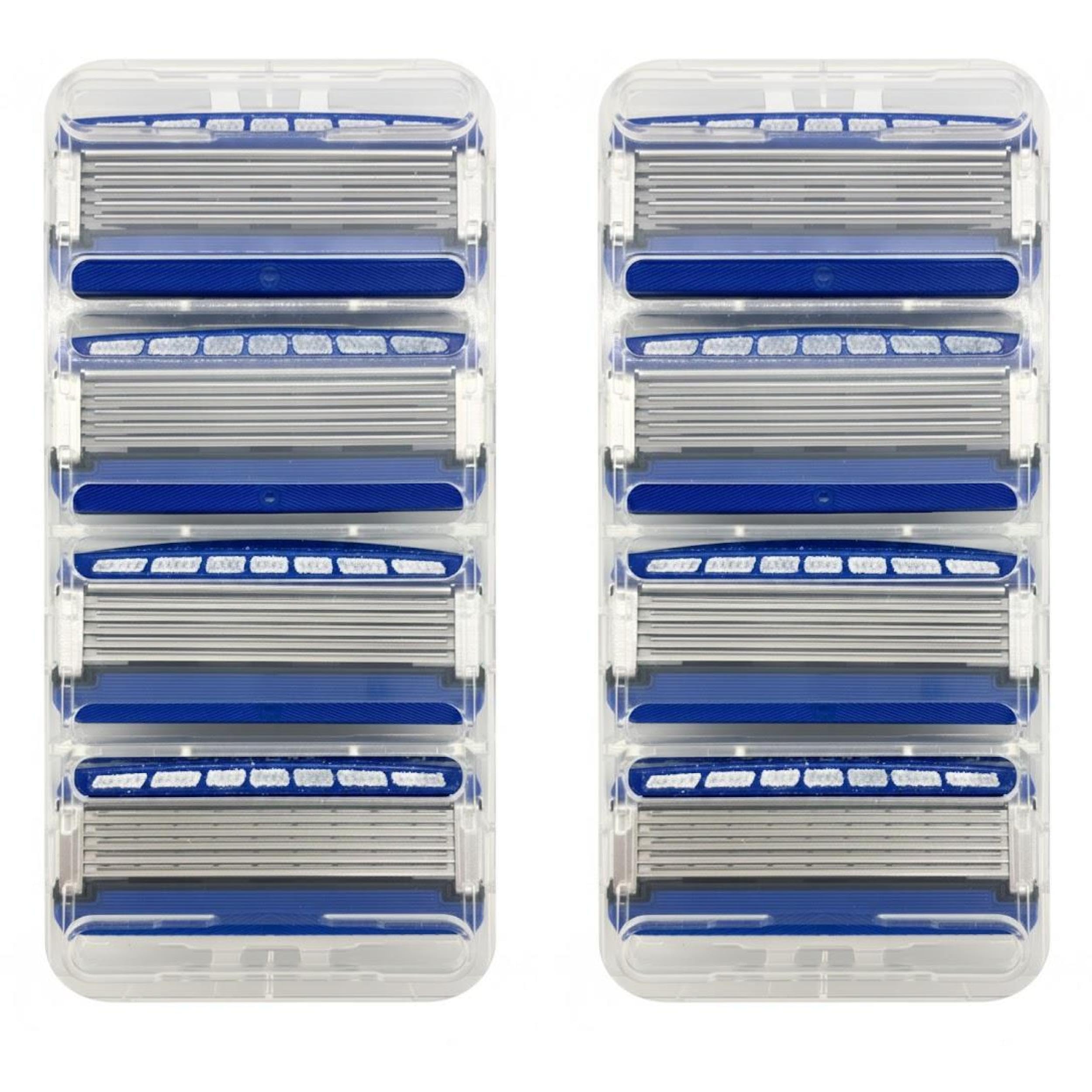 8 Replacement Blades Blades x 2 Hydro5 Premium Razor for Smooth with Skin Premium Razor (4 Packs) [Authentic] Skin, 5-Blade Guard, Men s синий